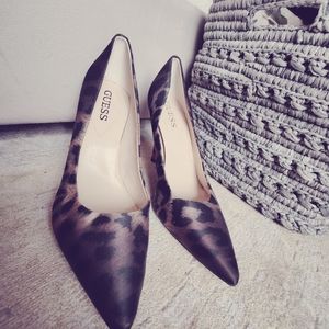 Guess leopard print heels